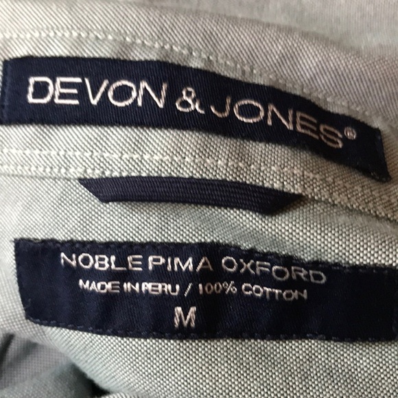 Fab Color Pima Oxford! Teal/Greenish M Devon&Jones - Picture 6 of 8